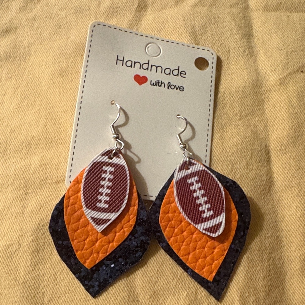 Handmade Football 🏈 Earrings